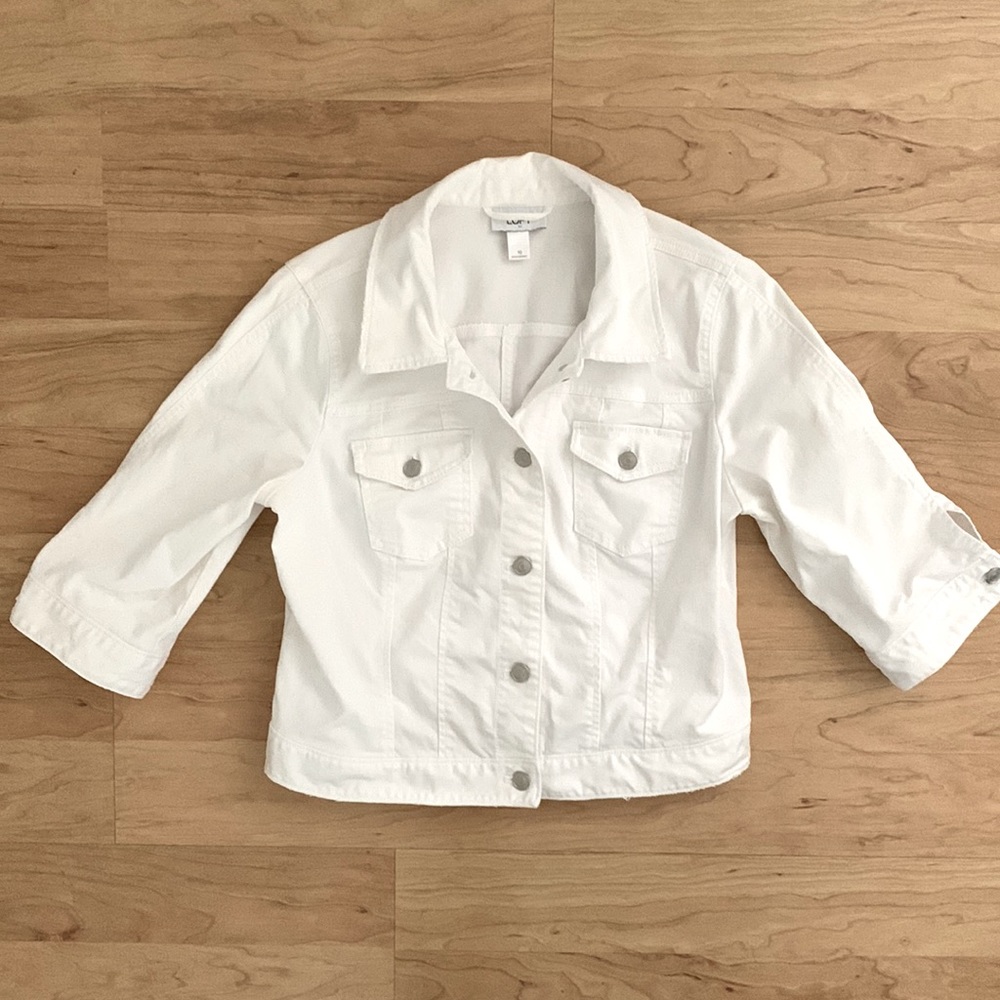 Loft White Denim Jacket